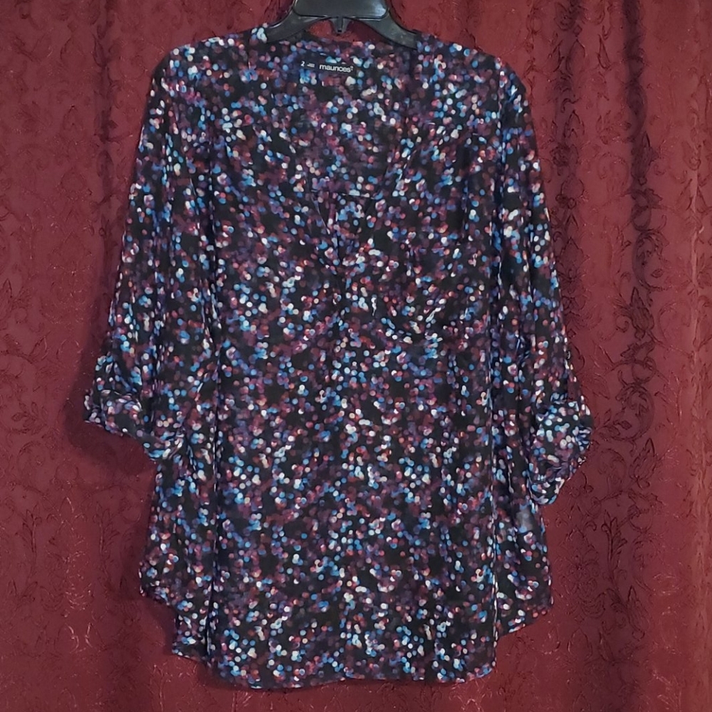 Maurices sheer patterned blouse